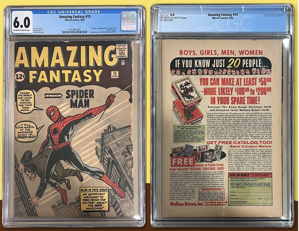 Amazing Fantasy #15, comic book, published by Marvel Comics in 1962, featuring Spider Man